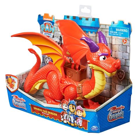 Patpatrouille Rescue Knights Figurine Sparks Le Dragon And Claw Spin