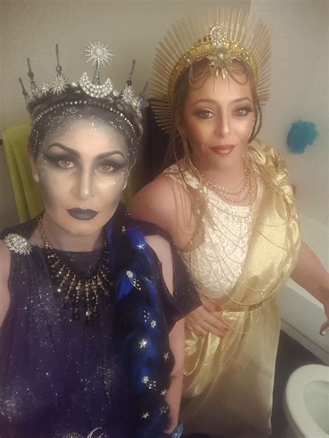 Nyx And Hemera Night And Day Darkness And Light Halloween Costume Best Friends Costumes