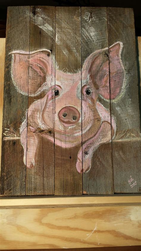 Pig Roast Thank You Pig Decor Pig Kitchen Wood Pig