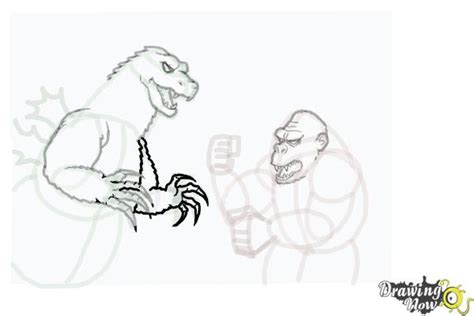 How To Draw Godzilla Vs Kong Drawingnow