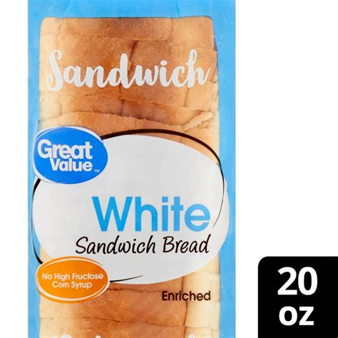 Great Value White Bread 20 Oz