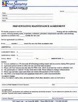 Heating And Air Maintenance Agreement