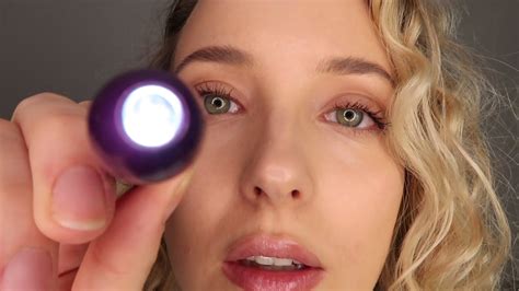 Asmr Facial Examination With Up Close Flashlight And Face Touching Youtube