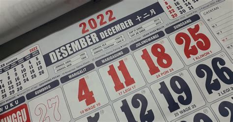 Kalender Desember 2022 Lengkap Dengan Tanggal Merah Dan Keterangannya