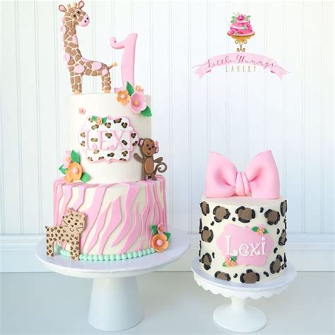 Jungle Animal Birthday Cake And Smash Cake 💞 1st Birthday Party For