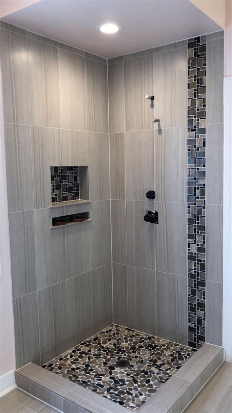 Complete Shower And Bathroom Floor Rebovation We Use Light Color Tile