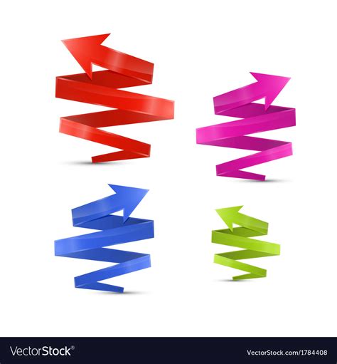 Colorful Abstract Arrows Set Royalty Free Vector Image