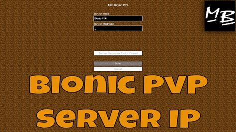 Minecraft is well known for its pvp faction servers and mini game servers. Minecraft Bionic PvP Server IP Address > BENISNOUS