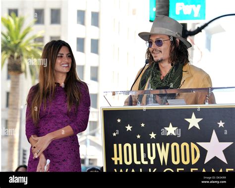 Johnny Depp And Penelope Cruz Penelope Cruz Receives A Star On The