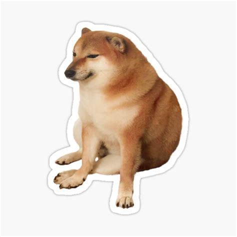 Cheems Dog Sitting Meme Sticker For Sale By Parkerku Redbubble