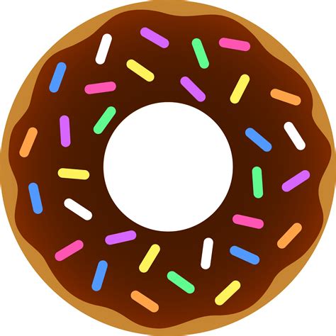 Chocolate Donut With Sprinkles Free Clip Art