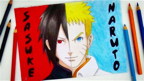Speed Drawing Naruto And Sasuke Drawing Naruto Uzumaki