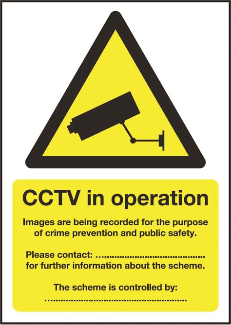 Cctv In Operation Sign Beaverswood Identification Solutions Crime