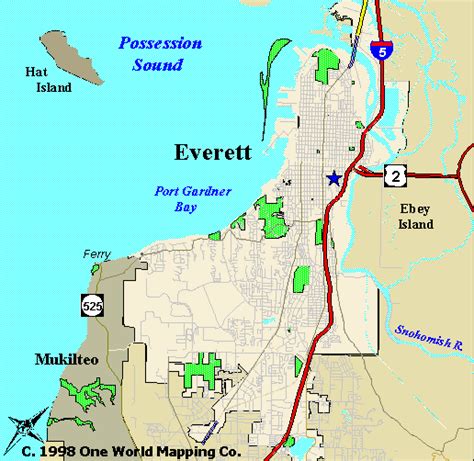 New Maps Of Everett Everett Washington
