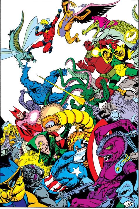 Avengers Annual 7 Splash By Starlin Rubinstein Marvel Comics Art