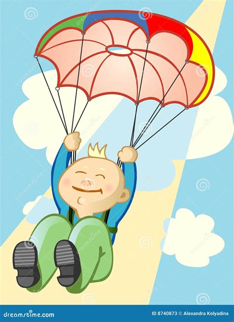 Parachutist Stock Vector Illustration Of Sportive Skydiver 8740873