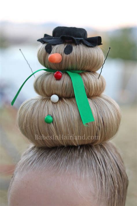 Snowman Hairstyle For Crazy Hair Day Or Christmas Wacky Hair Crazy