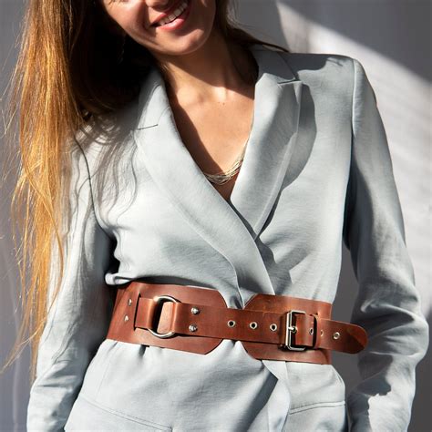 Wide Leather Belt For Women Waist High Waist Belt Dress Etsy