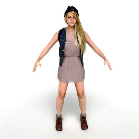 Young Rigged Female Free 3d Models