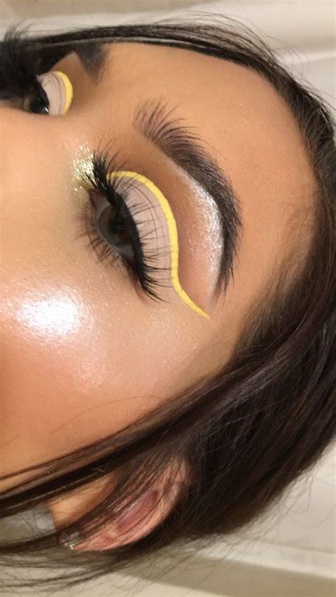 The Yellow Yellow Eye Makeup Glitter Makeup Looks Yellow Makeup