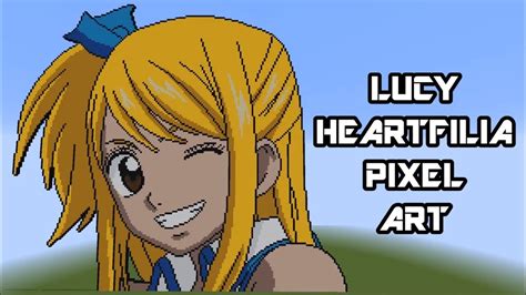 Minecraft Lucy Heartfilia Pixel Art Showcase Youtube