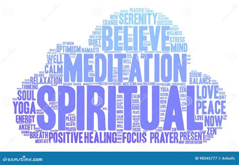 Spiritual Word Cloud Stock Vector Illustration Of Serenity 98545777