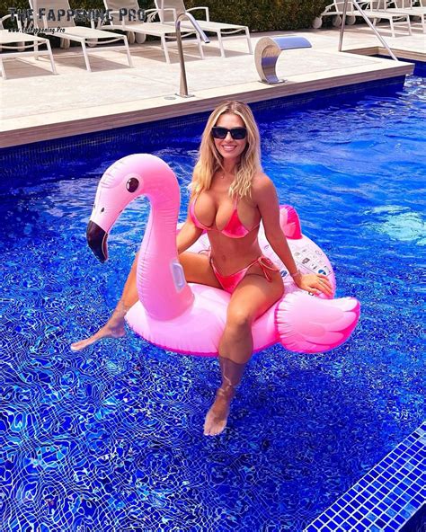Christine Mcguinness Exposed Big Tits In The Pool 3 Photos The
