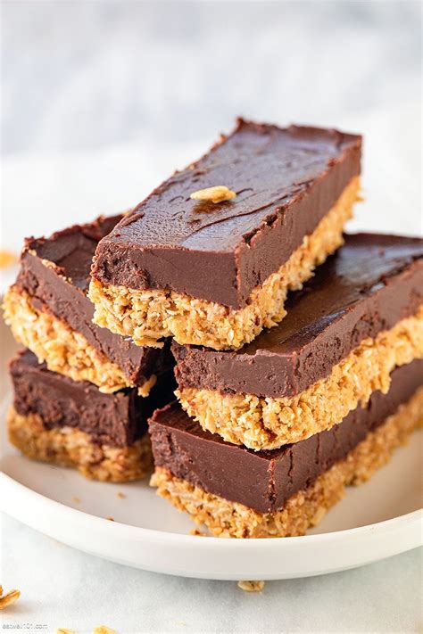 No Bake Chocolate Peanut Butter Oatmeal Bars 101 Simple Recipe