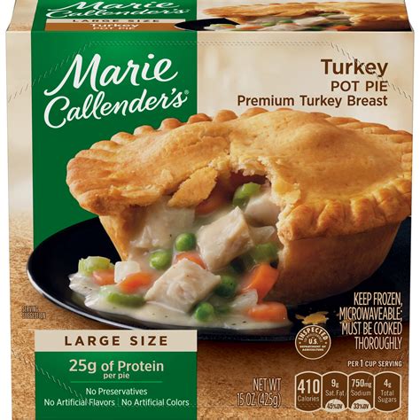 Marie Callender S Turkey Pot Pie Frozen Meal Oz Frozen Walmart Com