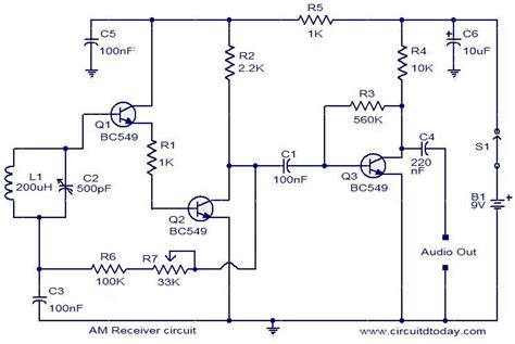 550 To 1100 Khz Am Receiver Circuit The Circuit