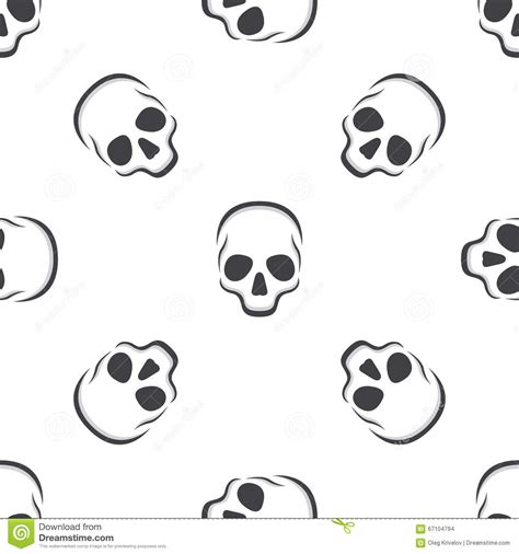 Seamless Skull Pattern Stock Vector Illustration Of Skulls 67104794
