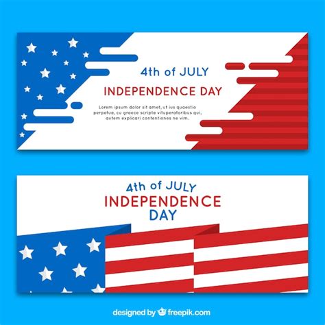 Premium Vector Independence Day Banners Flag Design