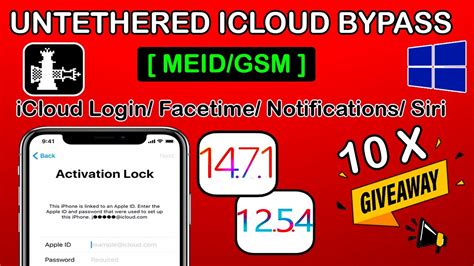 Untethered ICloud Bypass MEID GSM Window IOS 14 8 4 7 12 5 4 Facetime