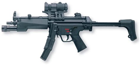 German Hk Mp5 With A Tactical Light And Red Dot Scope Tactical Light