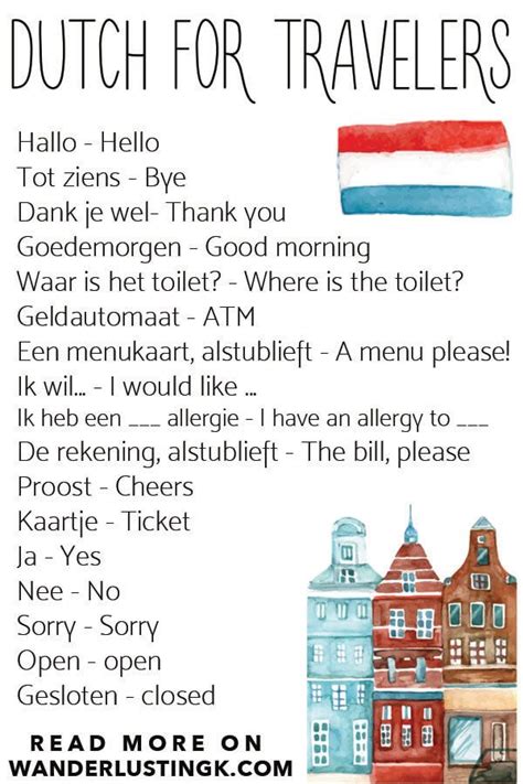 25 essential dutch phrases for traveling in the netherlands dutch phrases learn dutch dutch