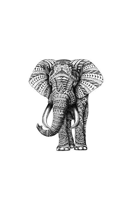 Elephant Illustration Black And White Elephant Print Art Elephant