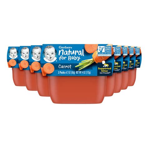 Gerber 1st Foods Baby Food Carrot Puree Natural And Non Gmo
