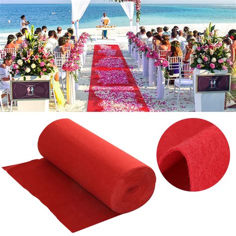 16ft X 33 Ft Red Wedding Aisle Runner Marriage Ceremony Carpet Roll