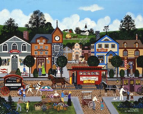 Jane Wooster Scott — City Life 900x718 Americana Art American Folk