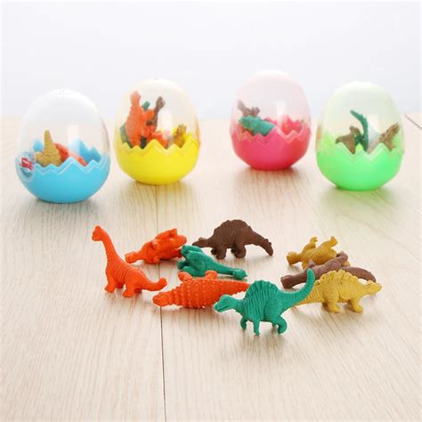 Buy 8 Pcs1 Set Cute Funny Mini Dinosaurs Egg Rubber