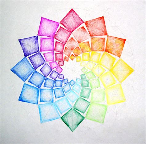 Elements Of Grade Six Geometry Color Wheel Art Geometric Drawing