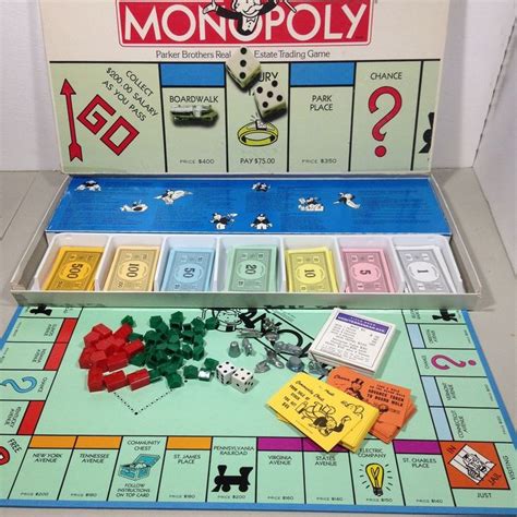 Vintage 1961 Monopoly No 9 Parker Brothers Board Game Classic Ebay