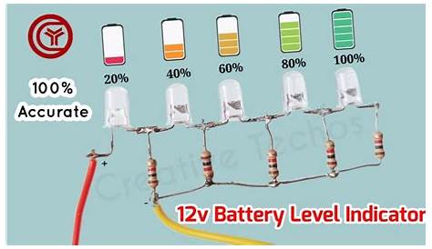 Simple 12 volt battery level indicator circuit - YouTube