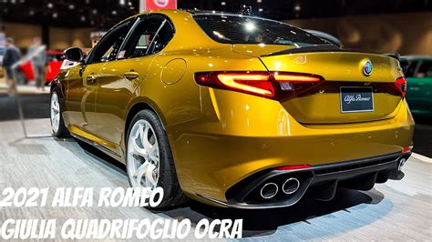2021 Alfa Romeo Giulia Quadrifoglio Ocra Exterior And Interior