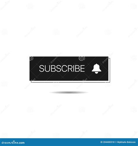 Subscribe Button Template Stock Vector Illustration Of Media 204400318