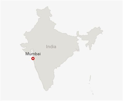 Map Of India With Destination Mumbai Map Of Indias Capital City