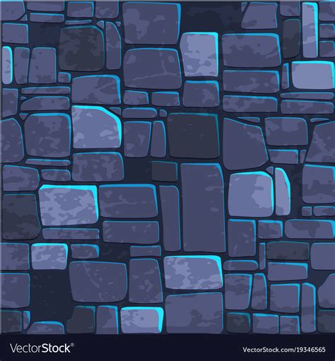 Seamless Background Texture Blue Stone Wall Vector Image