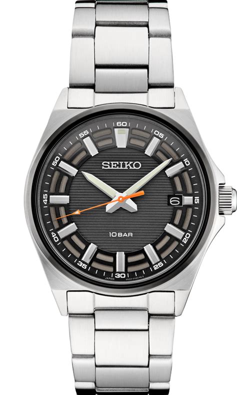 Seiko Sur507 Essentials Mens Watch With Stainless Steel Band