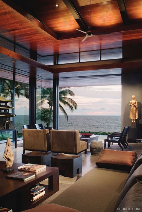 Exotic Lounge Ocean House With Sea View Interior Design Ideas