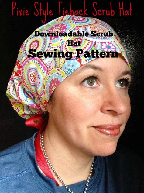 scrub hat sewing pattern tutorial new diy puffy pixie style etsy scrub hat patterns scrub